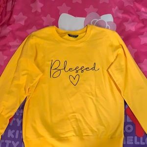 SHEIN Long sleeve blessed sweatshirt 💛